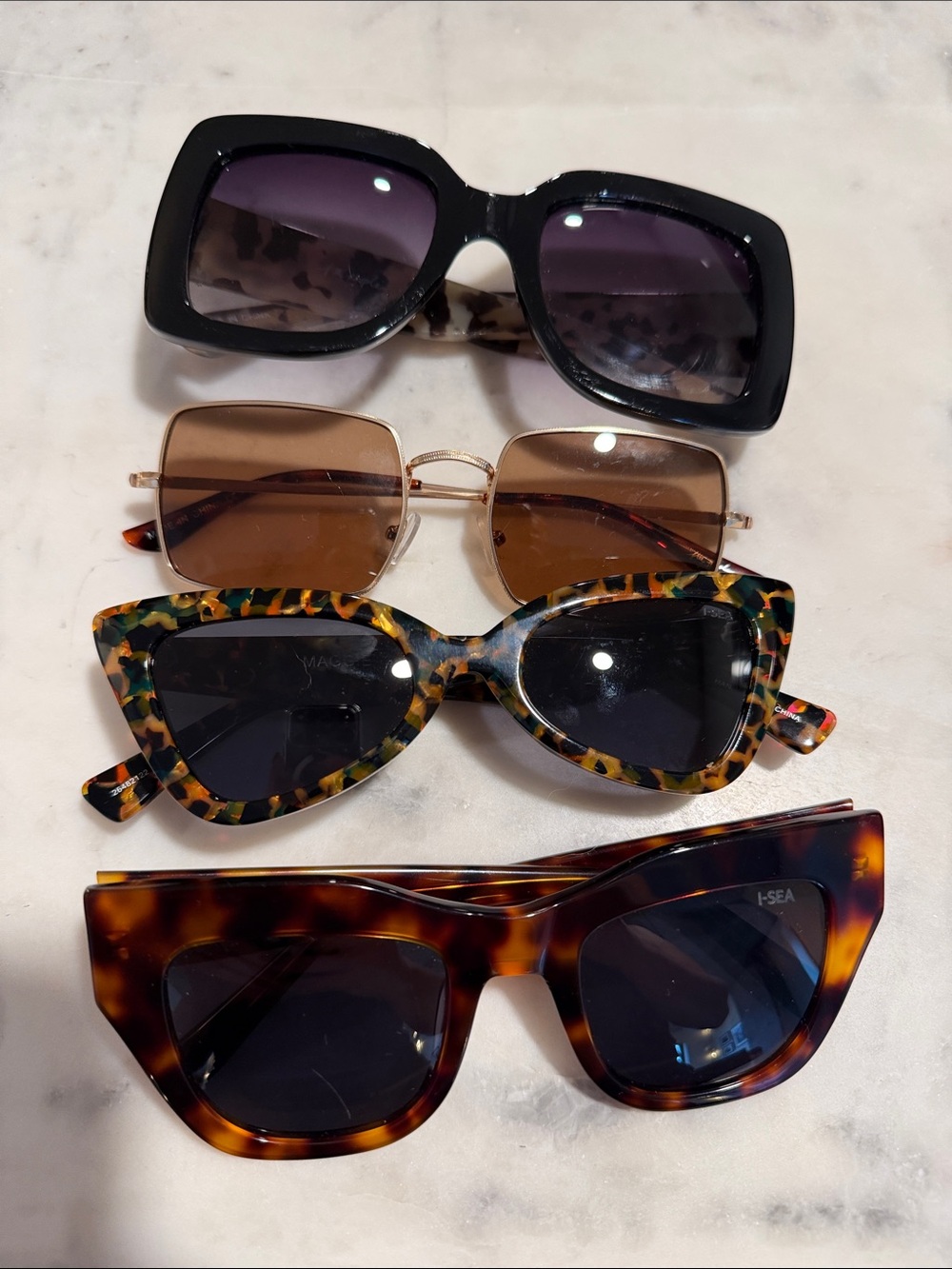 Free People Mixed Tortoise & Black Sunglasses Set